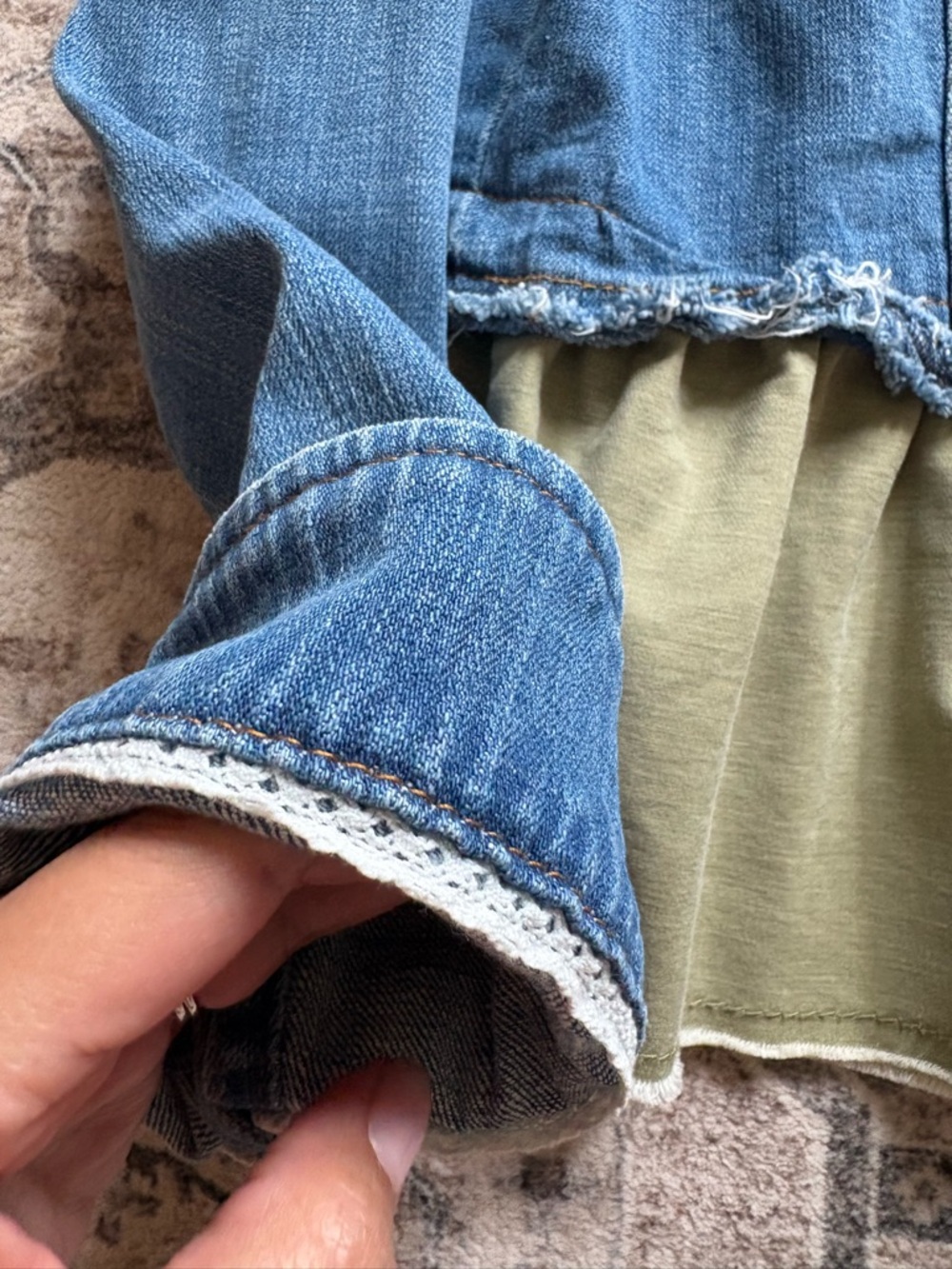 Anthropologie Pilcro and the Letterpress denim jacket size L western fall winter - Picture 10 of 10